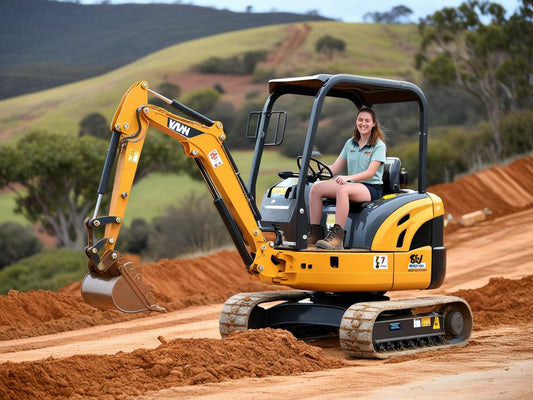 Compact Excavator with Operator on Construction Site, Ideal for Using Excavator Rippers