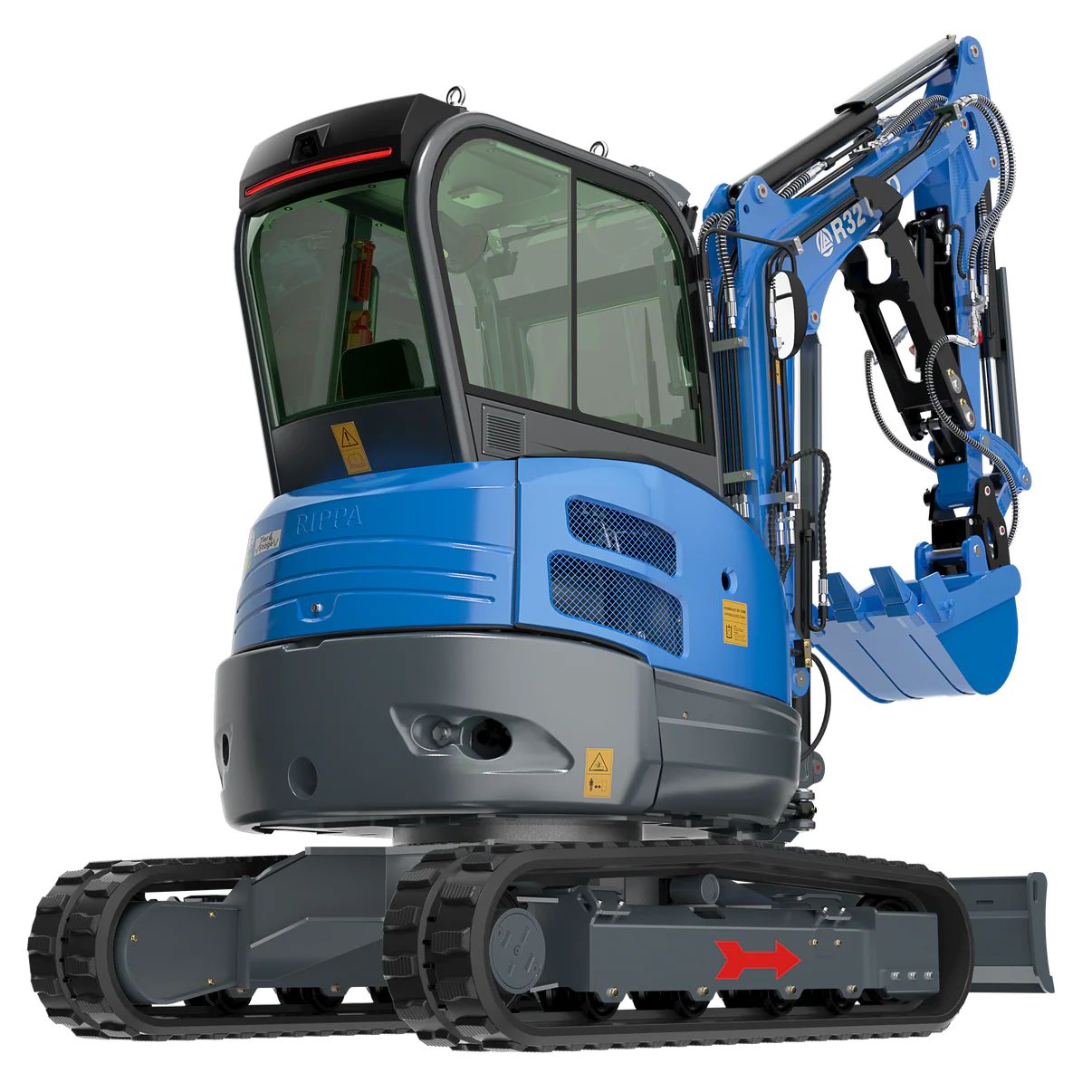R32 Mini Excavator with Kubota Engine and Hydraulic Quick Hitch