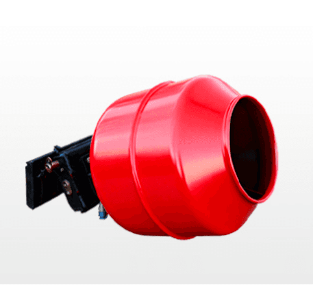 Rippa Australia excavator attachment red mixing bowl for efficient blending and mixing