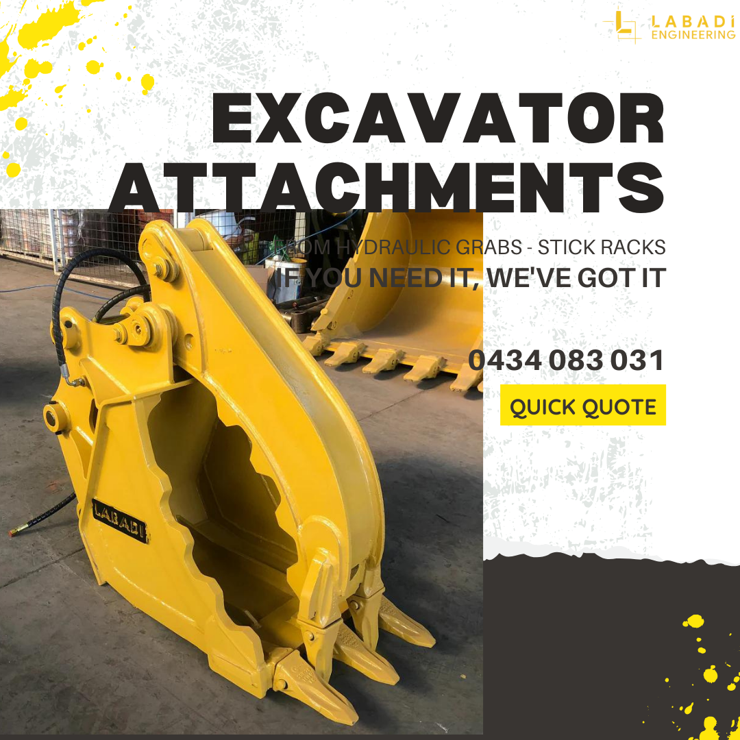 Elevating Excavator Efficiency with Labadi Engineering's Top-Notch Attachments in Australia