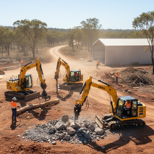 Optimising Australian worksites with versatile mini excavators and robust attachments