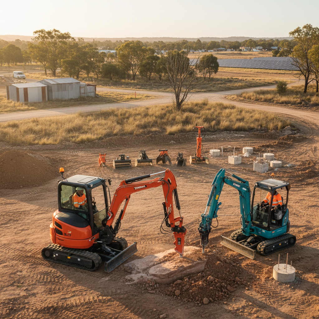 Powering Australian worksites with efficient mini excavators and diverse attachments
