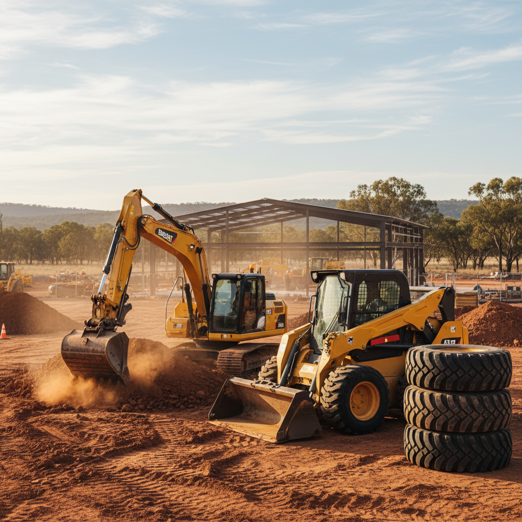 Optimising Australian construction with versatile excavators and lasting skid steer tyres