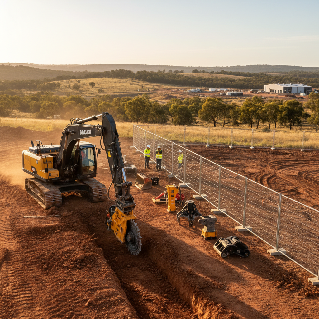 Enhancing Australian Construction with Advanced Excavator Attachments and Fencing Options