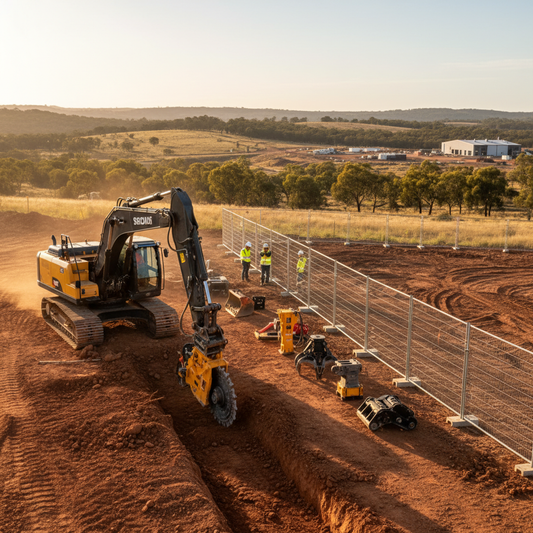 Enhancing Australian Construction with Advanced Excavator Attachments and Fencing Options