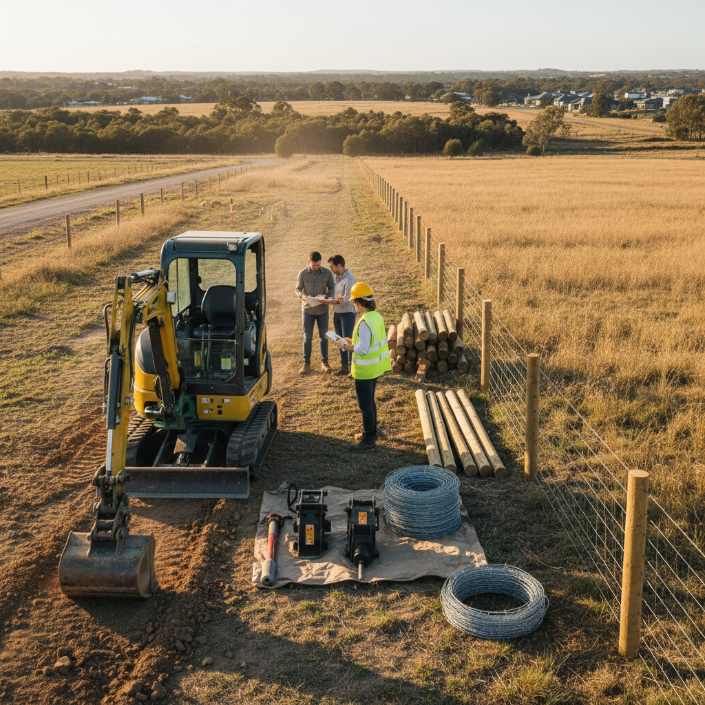 Australian Project Essentials: Mini Excavators, Attachments & Fencing for Diverse Buyers