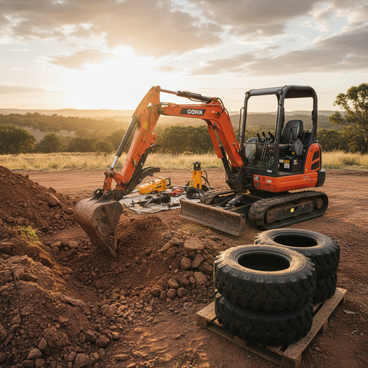 Maximising Australian Project Value: Durable Mini Excavators, Tyres & Attachments