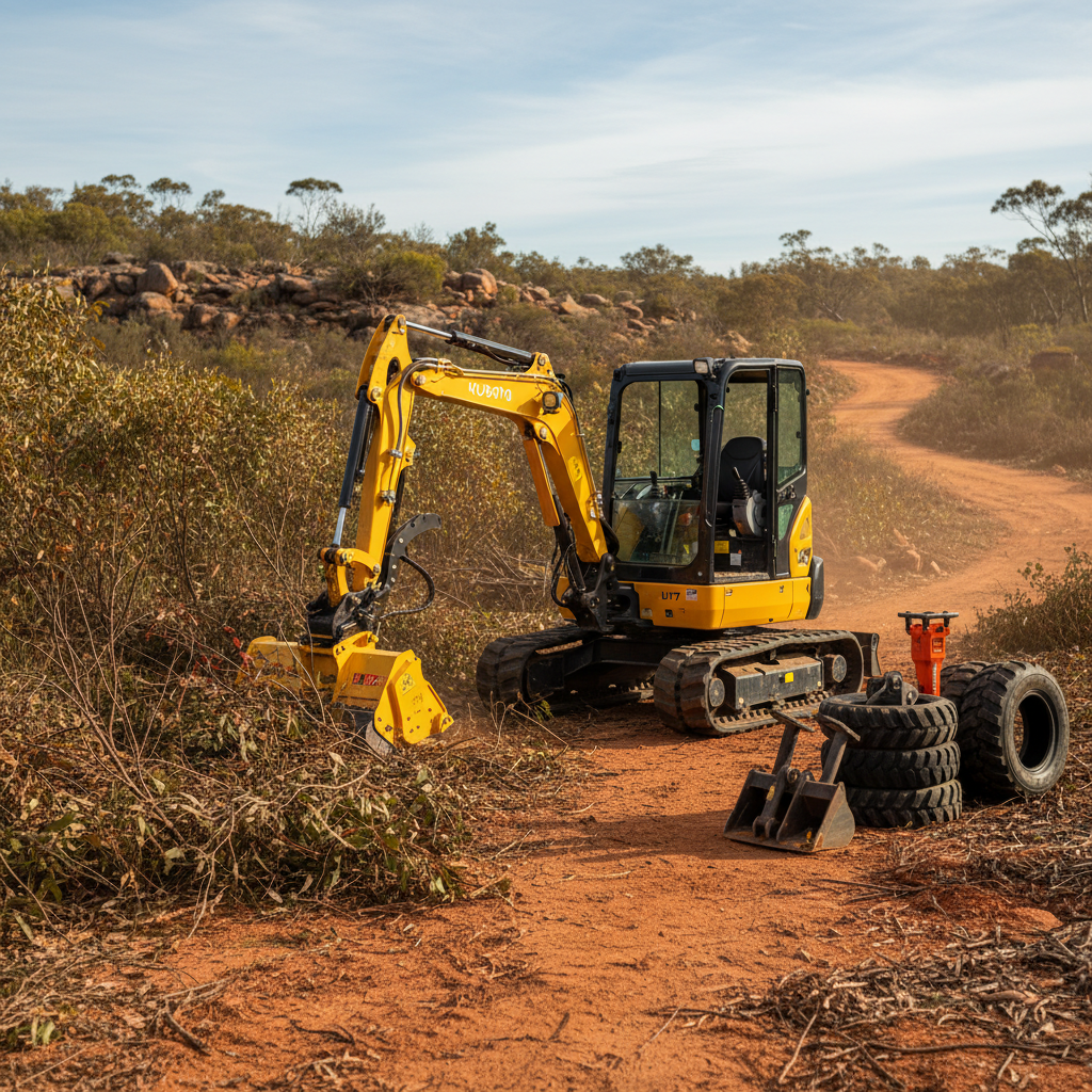 Overcoming Australian Site Challenges: Right Mini Excavator, Tyres & Attachments