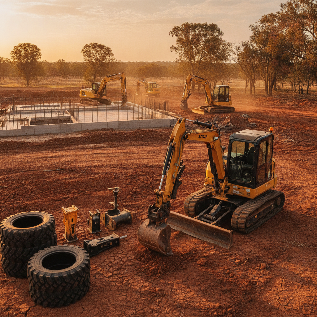 Enhancing Australian Project ROI: Durable Mini Excavators, Tyres & Attachments