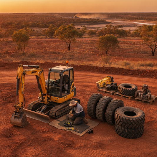 Australian Earthmoving Mastery: Mini Excavator Mechanics, Tyre Durability & Attachment ROI