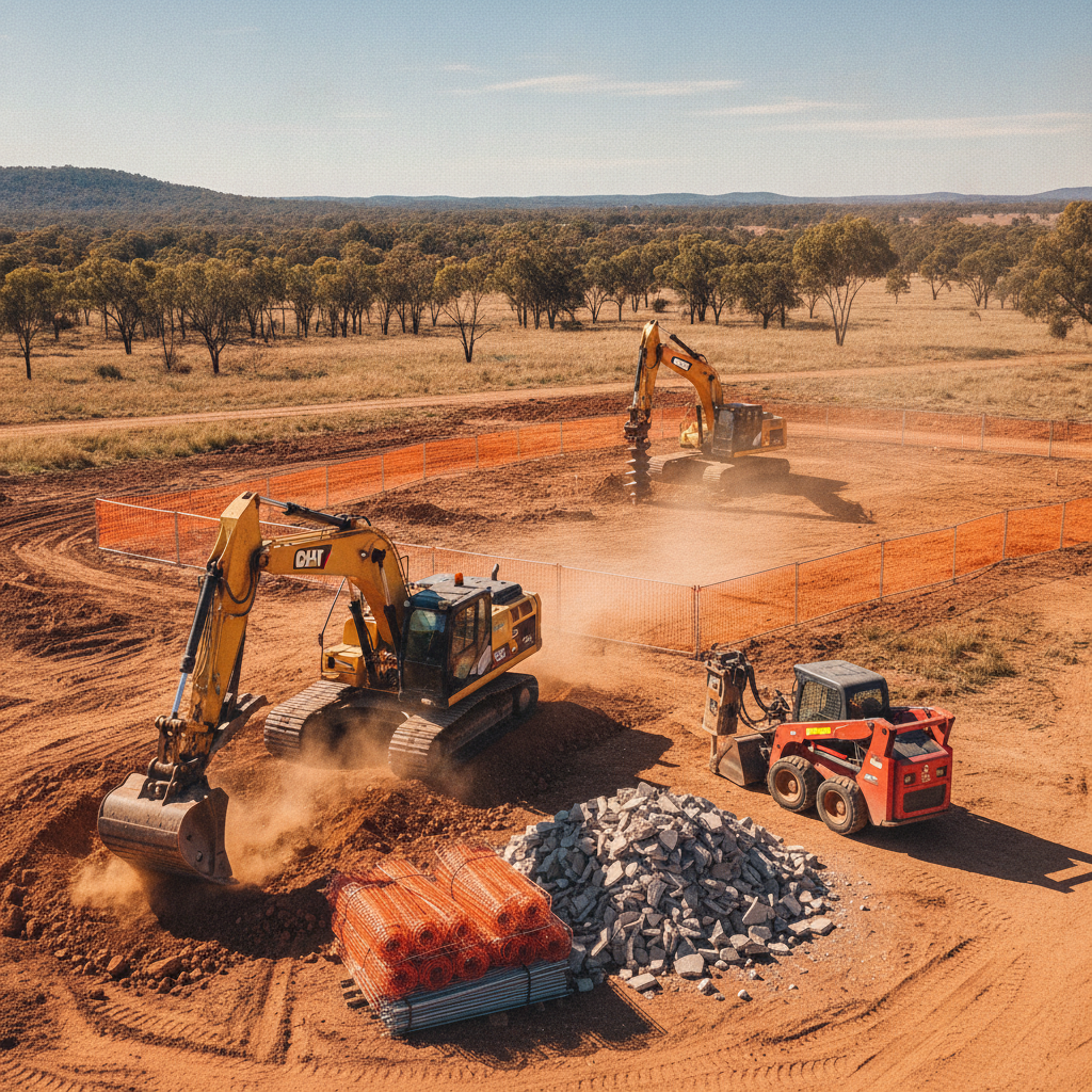 Boosting Australian Project Success with Essential Excavators, Attachments, Fencing, and Skid Steer