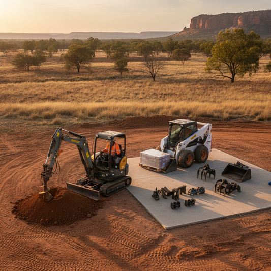 Integrated Site Performance: Mini Excavators, Skid Steer Tyres & Attachments in Australia