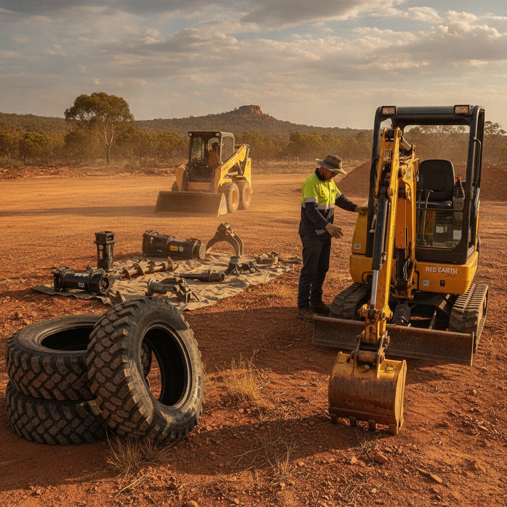 Right Australian Earthmoving Gear: Mini Excavators, Tyres & Attachments for Trades,