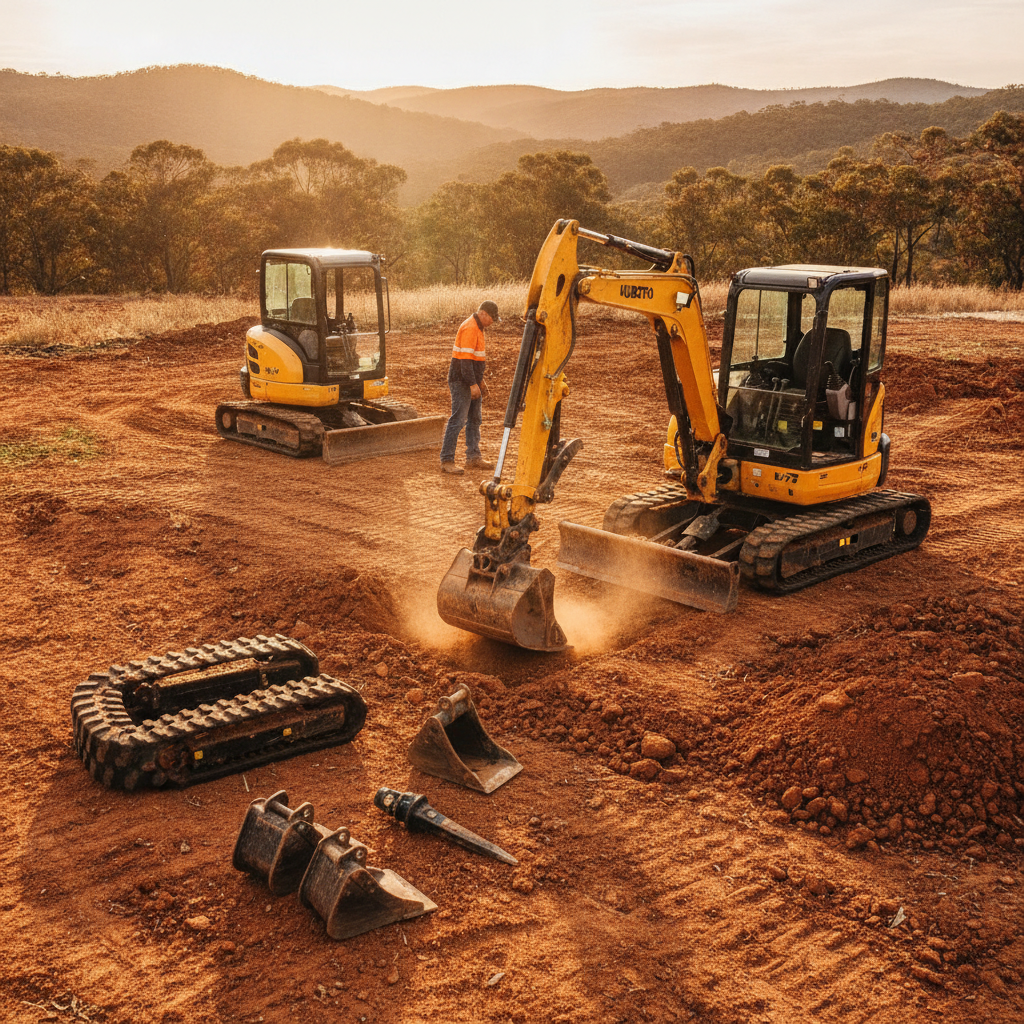 Australian Earthmoving: Operating & Maintaining Mini Excavators, Tyres & Attachments