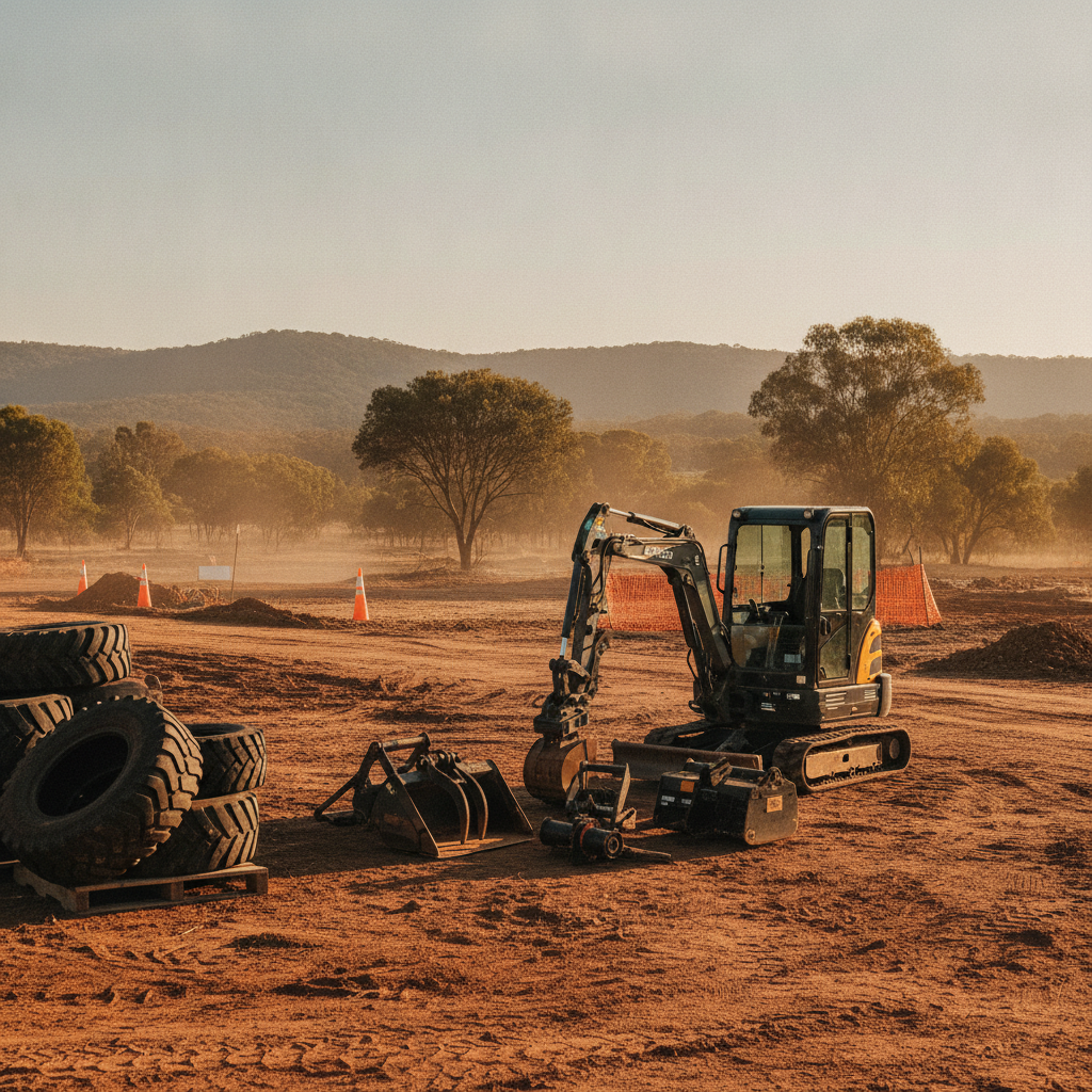 Australian Site Setup: Key Considerations for Mini Excavators, Tyres & Attachments