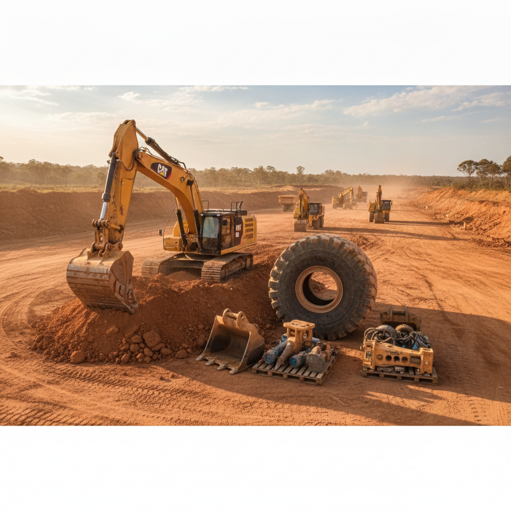 Solving Australian Site Bottlenecks: Excavators, Tyres & Attachments