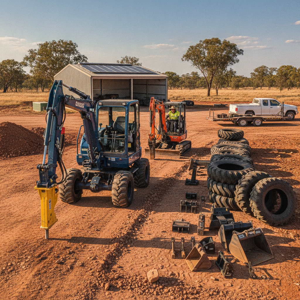 Australian Project Success: Tailoring Mini Excavators, Tyres & Attachments for Trades,