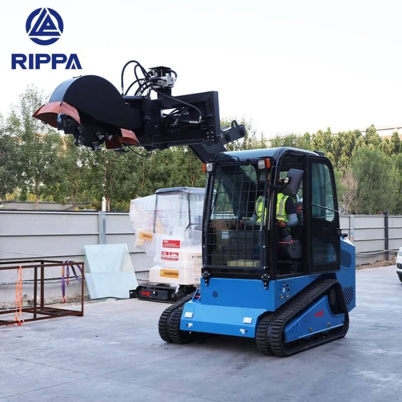 Labadi Engineering Skid Steer Excavator with Hydraulic Attachments in Action on Job Site