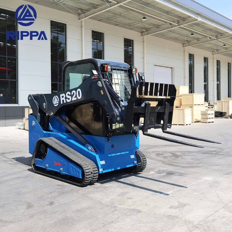 Labadi Engineering RS20 Skid Steer with Forklift Attachment for Efficient Material Handling