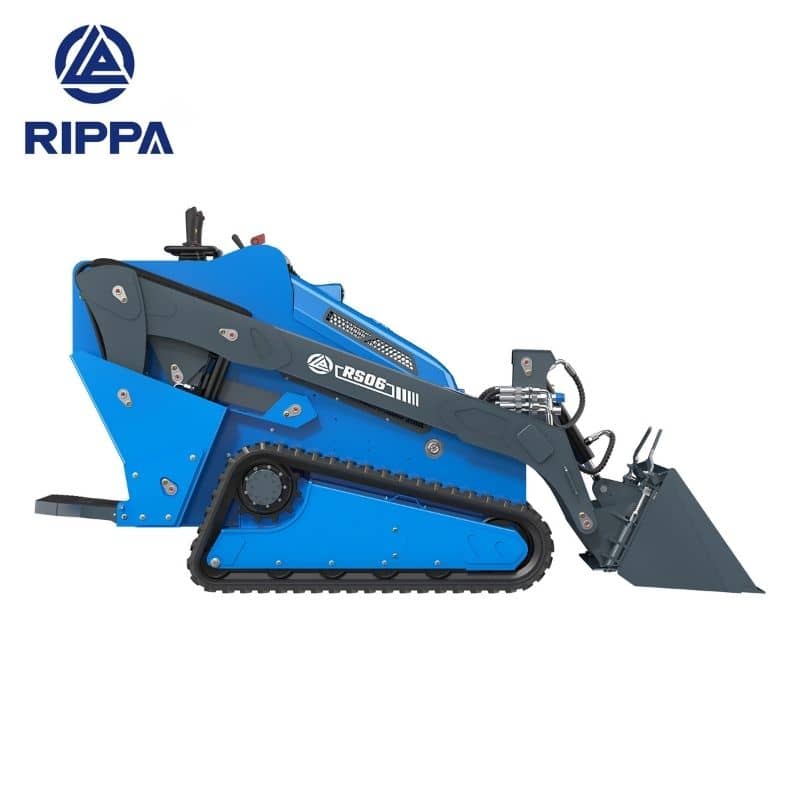 Labadi Engineering Skid Steer Loader in blue with tracks and front bucket for efficient material handling