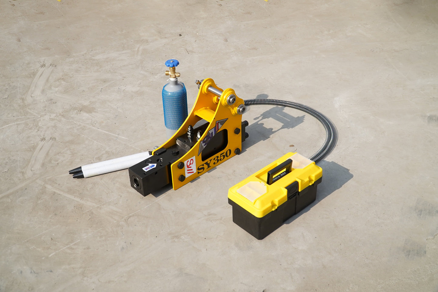 Rippa Australia Breaker Excavator Attachment with Hydraulic Hose and Tool Case for Heavy-Duty Projects
