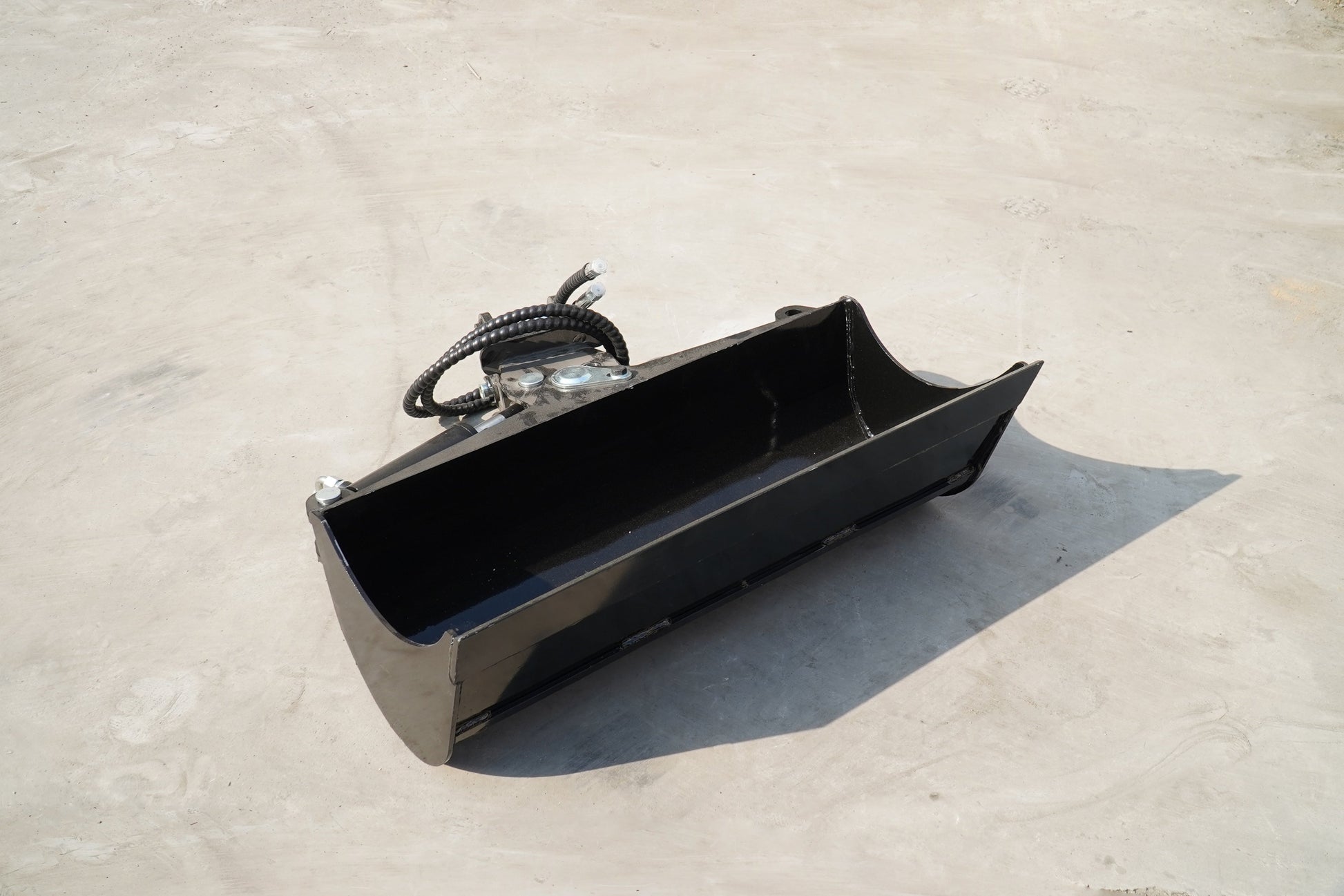 Rippa Australia black Excavator Tilt Bucket attachment designed for versatile digging and grading tasks