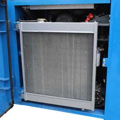 Interior view of Labadi Engineering Skid Steer showing the cooling system and components for efficient operation