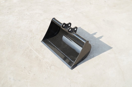 Rippa Australia mud bucket excavator attachment in black steel on concrete surface