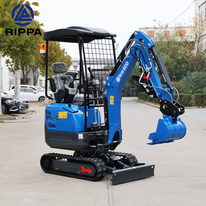 Labadi Engineering Mini Excavator with a compact design and hydraulic arm for versatile construction tasks