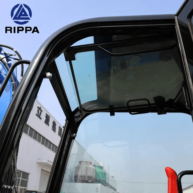 Labadi Engineering Mini Excavator cab design with large windows for visibility and comfort