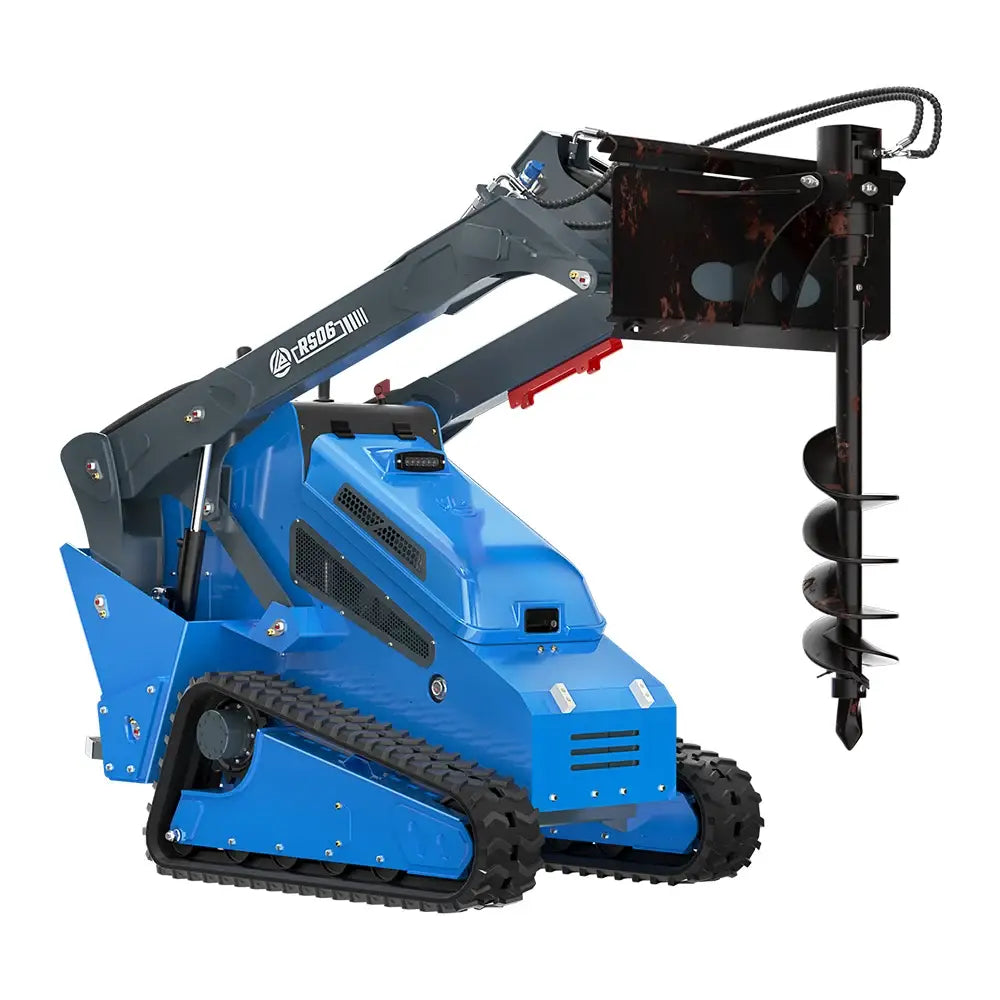 Labadi Engineering Skid Steer Excavator with Auger Attachment for Efficient Digging and Construction Tasks