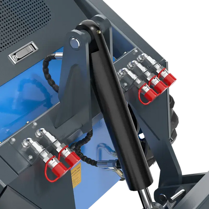 Labadi Engineering Skid Steer Hydraulic Arm with Red Couplings for Improved Performance