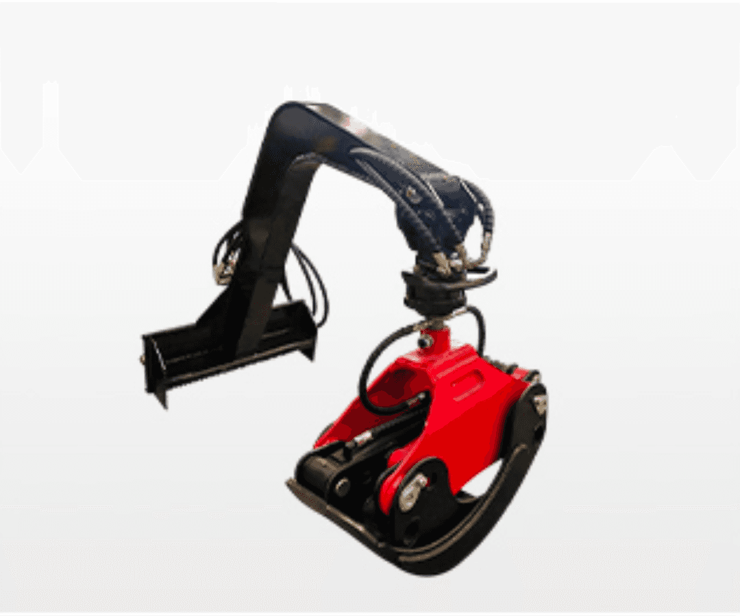 Rippa RS06 and RS07 skid steer loader attachment with hydraulic functions for efficient material handling