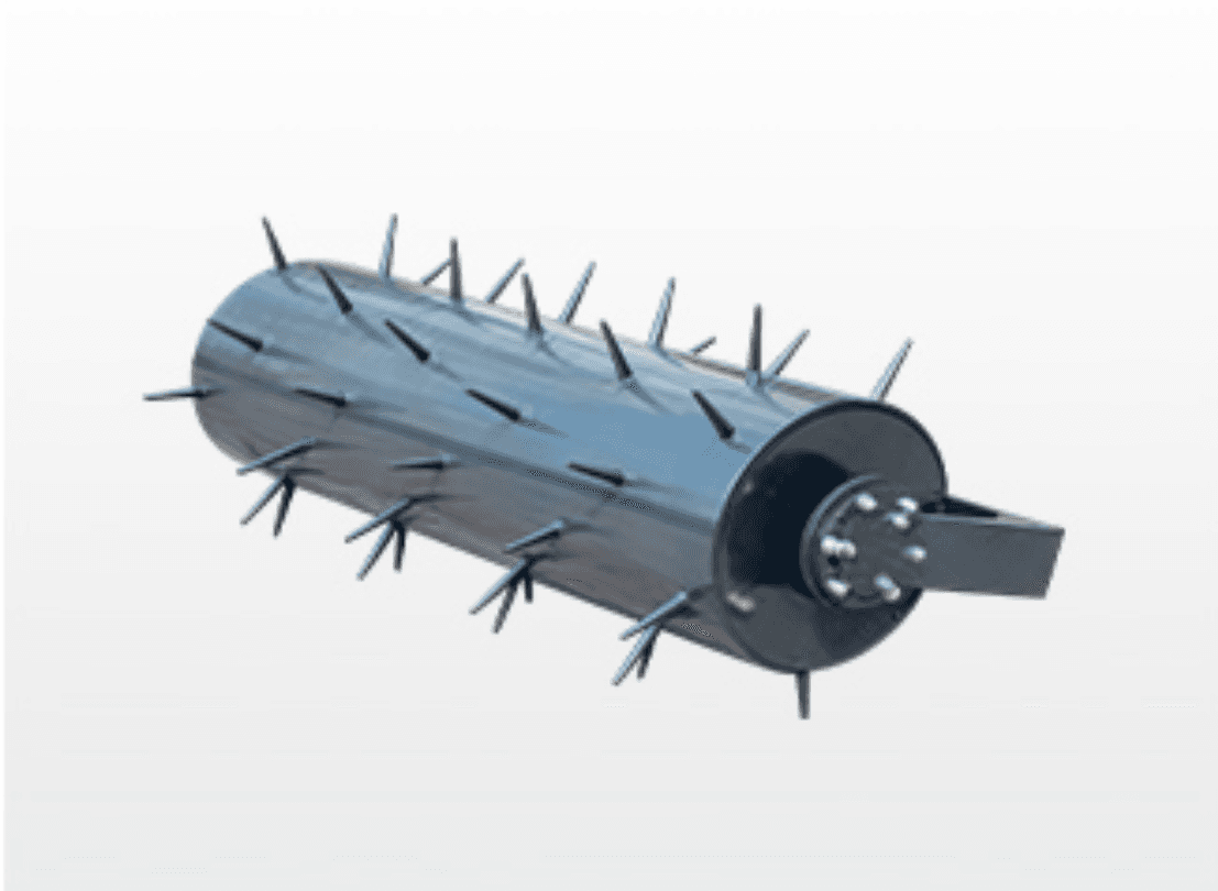 Rippa Australia Skid Steer loader attachment for model RS06 and RS07 with spike design for soil aeration