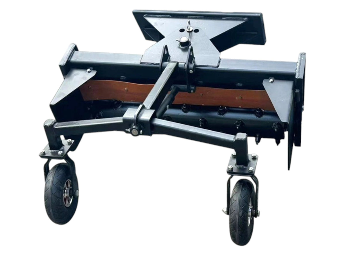 Rippa Australia Excavator Slide Attachment Front View with Adjustable Wheels