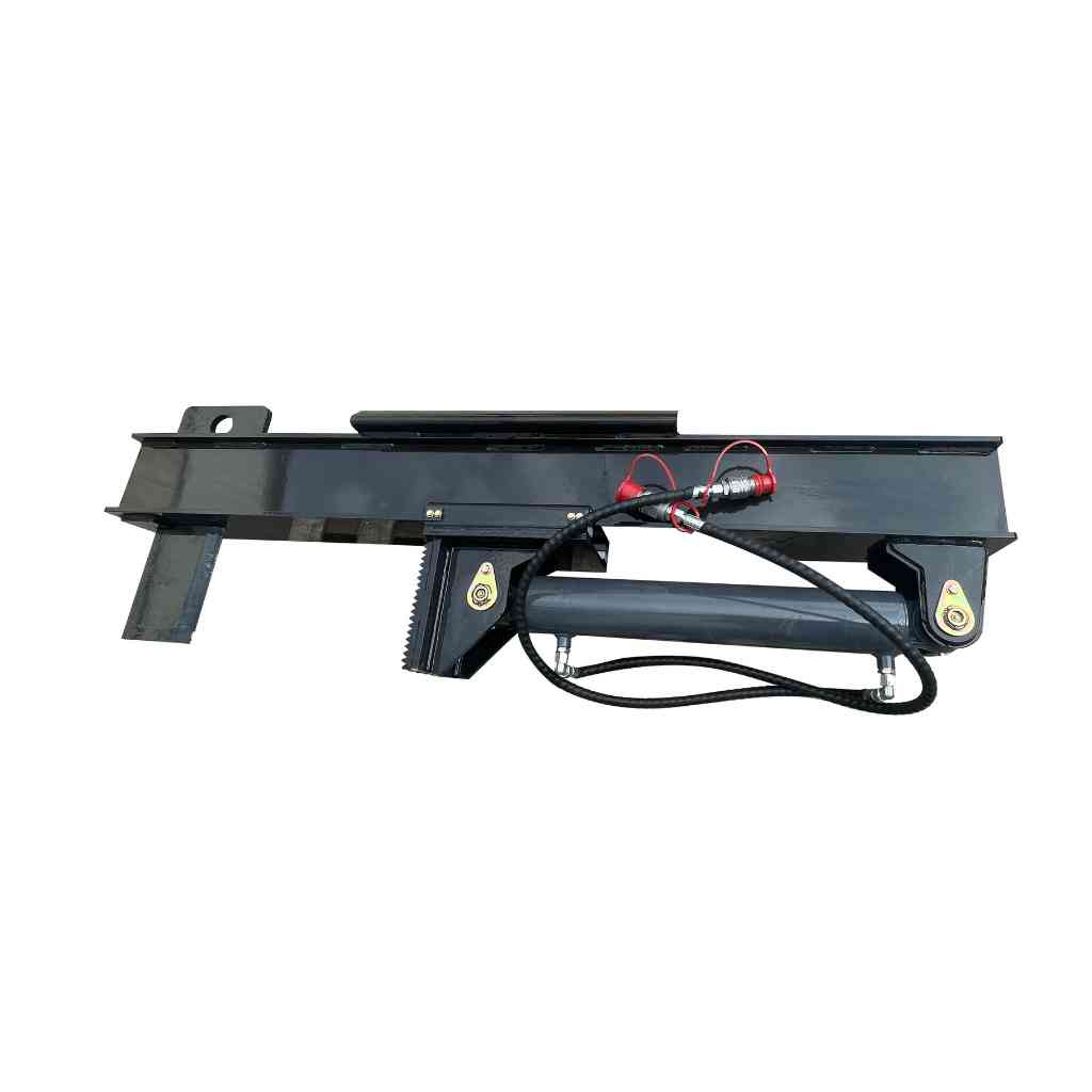 Rippa Australia log splitter attachment, side view with hydraulic connections for efficient wood splitting