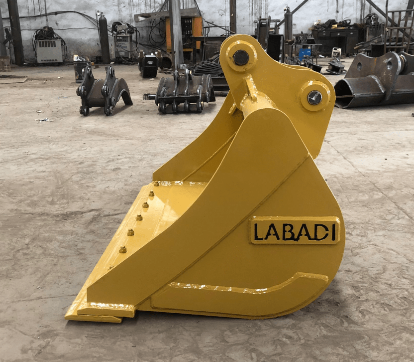 Labadi Engineering Excavator Bucket in Yellow for Efficient Dirt and Material Handling